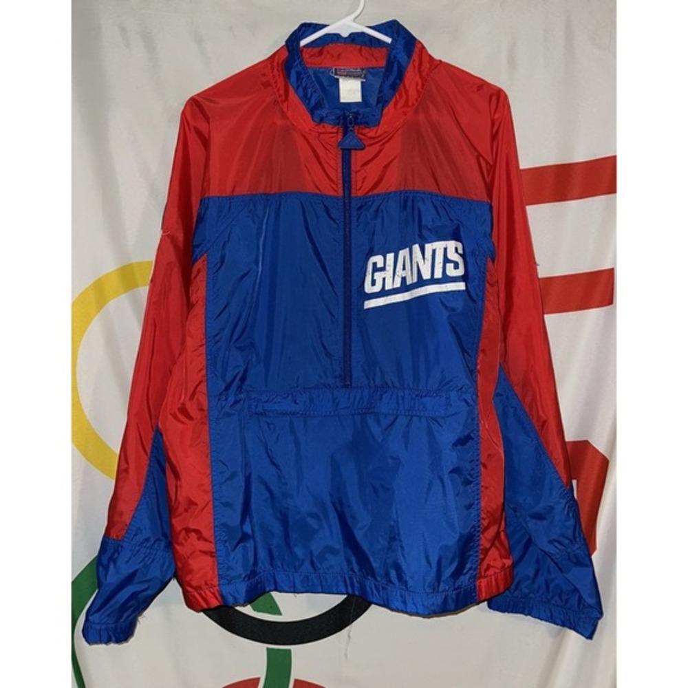 Vintage Apex‎ One New York Giants Windbreaker Jacket Medium 90s Football NFL